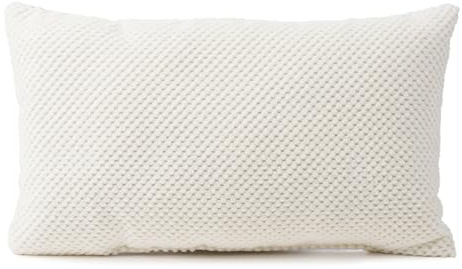 Gözze - Kissen Sven, Dekokissen in genoppter Optik, Weiches Sofakissen mit Füllung, 100% Polyester, 30 x 50 cm - Weiß