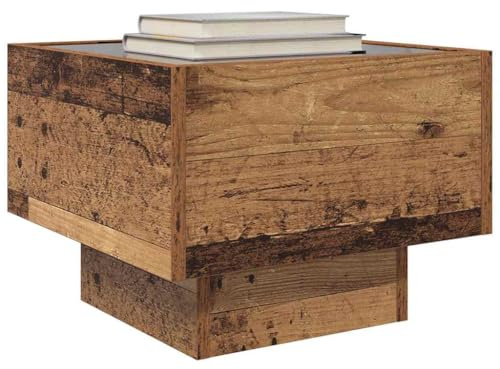vidaXL Rustic Square Living Room Table - Small Side Table, Perfect for Your Home