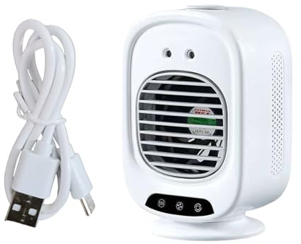 Gramigg Ventilateur brumisateur pour étudiant - Rechargeable par USB - Pour intérieur et extérieur