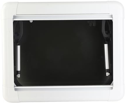 MasYosh 20 X 16 Zoll Ausziehbares Wohnmobil-Fenster, Rahmen aus Aluminiumlegierung, Schwarzer -Schutz aus Gehärtetem Glas mit Bildschirm und Sonnenschutzrollo, für Wohnmobil,