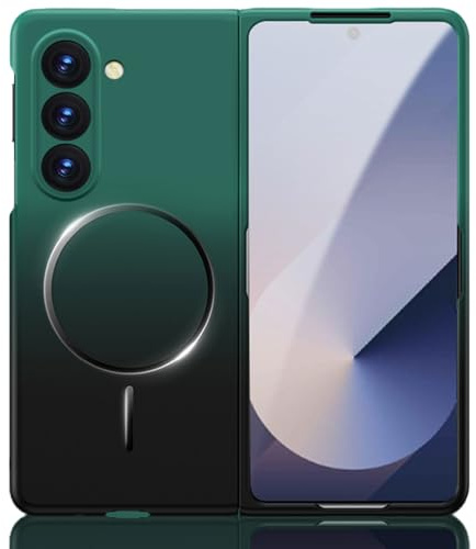 FAOMSEBS Cover per Samsung Z Fold 6 per MagSafe (Colori Sfumati) [Magnete Potente] [Protezione della Fotocamera] [Profilo Sottile, Ultra Leggera] Antiurto Custodia per Samsung Galaxy Z Fold 6 Cover