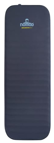 NOMAD® Dreamzone 7.5 Schlafmatte | Selbstaufblasend | 198x68 | Dicke 7,5 cm | Dunkelgrau | 1-Personen-Luftmatratze | Einfaches Aufblasen und Entleeren | Inklusive Trageriemen