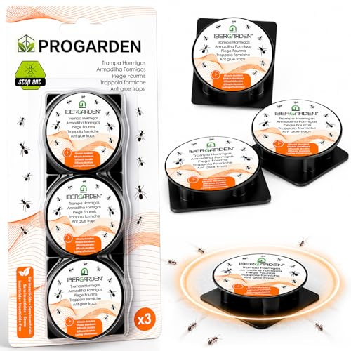 Ameisenköderdose für Innen - 3 Stück Ameisenköder und Ameisenfalle für Innenräume, Ameisen Köderdosen für Haus, Küche, Balkon, Terrasse & Garten