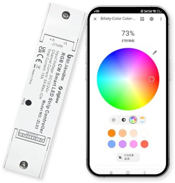 Bilihondim ZigBee 3.0 LED RGBCW Controller LED-Streifen-Dimmer 24V | Kompatibel mit Echo, Home Assistant kompatibel, ZigBee Hub Bridge erforderlich
