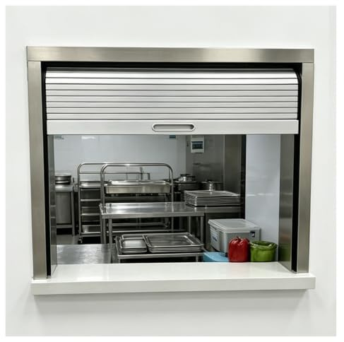 QSTGX RolladentüR Vertikal RolladentüR MöBelrolladen Rollo füR Schrank Rollladenfronten Rollladenschrank für Küche, Garage, Büro Und Werkstatt(30x50 cm/11.81x19.69 in)