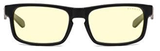 Gunnar Gaming- und Computerbrille - Enigma, Onyx Rahmen, Amber Linsen - Blaulichtfilter Brille, Premium Blaufilter, UV-Schutz,