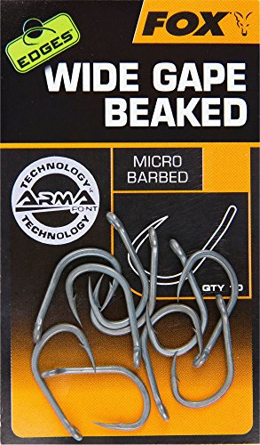 Fox Edges Armapoint Wide Gape Beaked Hooks - 10 Karpfenhaken, Angelhaken zum Karpfenangeln, Haken für Karpfen, Boiliehaken, Größe:8