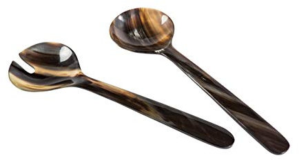 Holz-Leute Salatbesteck Horn Adele