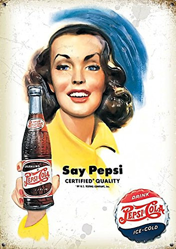 signs unique Sagen Pepsi Pepsi Kleiner Metall Schild 200 mm x 150 mm OG