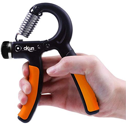 okun Strength Training Physio Exercises Hand Grip 10-40Kg Forearm Adjustable Heavy (Orange & Black)