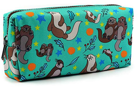 Federmäppchen / Kosmetiktasche aus Stoff mit Ottermotiv, für Schüler und Studenten