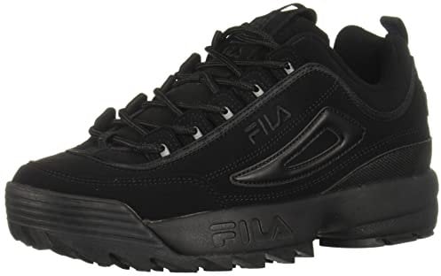 Fila Damen Metallic Silver Disruptor II Premium Sneaker, Schwarz, 38.5 EU