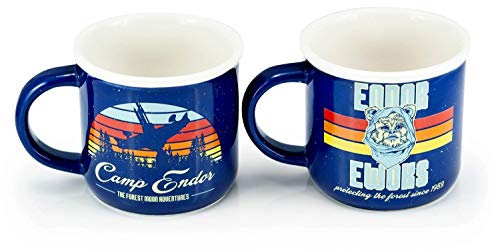 Star Wars Camp Endor Retro Mugs | Ewok Forest Camp of Endor Cups | Set of 2 Mugs