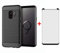 Phone Case for Samsung Galaxy S9 and Tempered Glass Screen Protector Film Cover with Mobile Accessories Slim Thin Shockproof Soft Silicone Rubber TPU Bumper Glaxay S 9 9S Edge GS9 Girls Men Girl Black