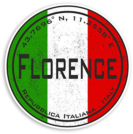 2 x 10 cm Florenz Italien Vinyl-Aufkleber – Flagge Italien #20322 (10 cm breit)
