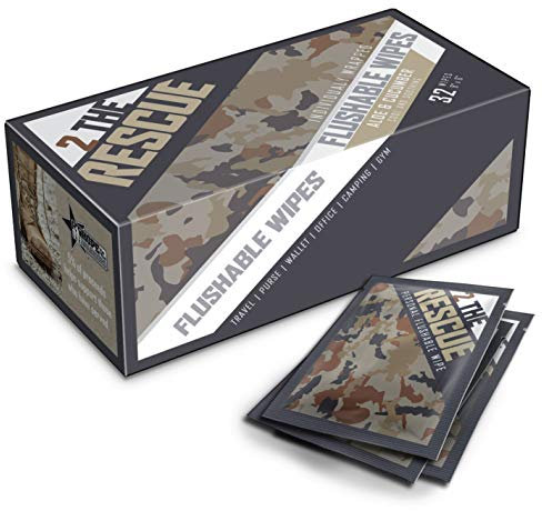 2 The Rescue Travel Wipes (Camo) [32 Pack]