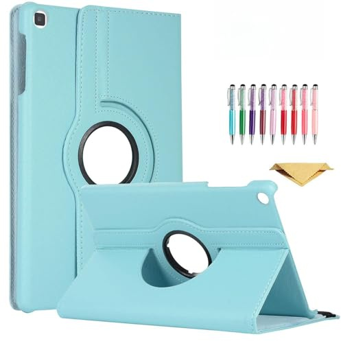 QYiD Custodia per Galaxy Tab 3 8.0 SM-T310 SM-T311, PU Pelle Flip Protettivo Stand Custodia Ruotare Cover con Portapenne per Samsung Galaxy Tab 3 8.0 Pollici SM-T310/SM-T311, Azzurro