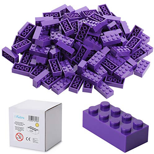 120 Bausteine 4x2, Kompatibel Zu Allen Anderen Herstellern, In Vielen Farben Erhältlich – Lila