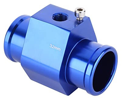 Adaptateur de Capteur de Température de l'Eau, MoreChioce Universel Sonde Température de Eau Tuyau Jauge Radiateur Durite Capteur Adapteur en Alliage Aluminium avec 2PCS Colliers de Serrage, 32MM
