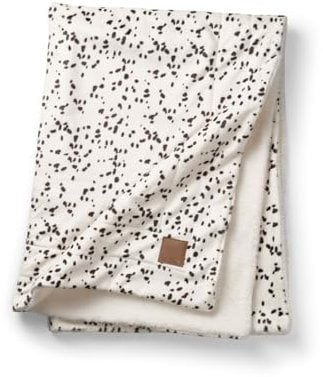 Elodie Details Babydecke Kuscheldecke Kinderwagendecke aus Oeko-Tex Pearl Velvet Extra Weich und Warm 75 x 100 cm - Dalmatian Dots
