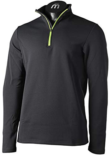 MICO - Herren-Trikot mit halbem Reißverschluss, Quantum Mid Layer Outer Wear – Anthrazit, Grau Medium