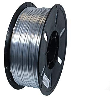 3D-Drucker-Filament aus SILK-PLA-Kunststoff, 1,75 mm, 1-kg-Spule, Silicium Silver, Silber