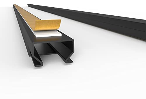 SCOS Smartcosat Kabelkanal, 15x10 mm, 10x1 m, Schwarz, selbstklebend | PVC, UV-beständig, Innen & Außen, 10 Stangen à 1 m = 10 m, Made in Germany