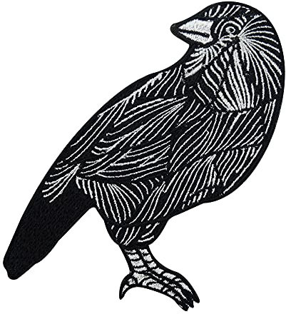 Finally Home Schwarzer Rabe Patch zum Aufbügeln | Vogel Patches, Odin Bügelbild, Wikinger Aufbügler, Raben Aufnäher