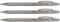 BIC Lot de 3 Portes mines rechargeable CRITERIUM Luxe Silver HB 2 mm