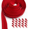 KGS Reißverschluss von Yard| Nylon-Reißverschlussrolle | 4 Yard und 20 Reißverschlussschieber (Rot)