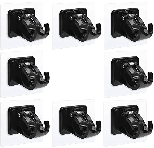 Qeunrtiy Gardinen Stangen Halterungen Ohne Bohren, Selbstklebende Gardinen Stangen Halterung Gardinen Halter, Handtuch Stangen Schwarz