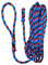 14mm Multi Colour Softline Mooring Rope With Loop & Back Splice - Red - Black - Blue - Floating Mooring Line - Narrowboats & Yachts (20ft Long)