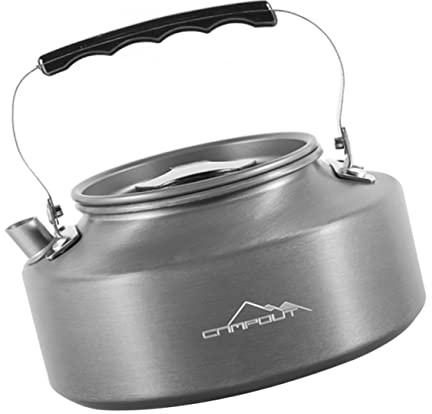 Garneck Portable Tea Kettle Outdoor Camping Hiking Boiling Teapot Aluminum Water Kettle for Picnic