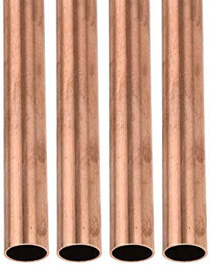 DTGN 20mm x 1mm x 200mm(ODxParoi TxL) Cuivre Tube - 4Paquet - Bonne pour Machines Équipement Bricolage Décoratif Cadre - Rond Métal Tube