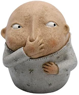 WUURAA Junge hält Nase Statuen Für Zuhause Toilette Badezimmer Dekor Lustige Harz Skulptur Ornament Desktop Dekorative Figur 6,3 Zoll Junge Halten Nase Skulptur Badezimmer