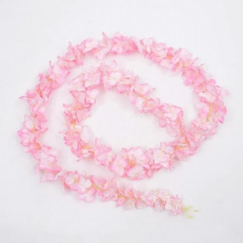 ZEYRU Fleurs artificielles Vigne 2m Wisteria Fleur Rose Bricolage décoration de Mariage Faux Chambre décor tenture Murale décorations-fens