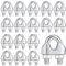 20 Pezzi Morsetti Cavo Acciaio M6 Morsetti Serracavo Clip per Fune Metallica Inox 304 Bullone a U Adatto per Fune d'acciaio 6mm Fune