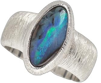 Opal Silber Ring Gr. 56 australischer Boulder Opal