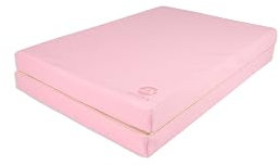 Jeflex - Matelas gymnastique pliable rose beige 200 x 70 x 8 cm fabriqué en Allemagne/Tatami judo portable/matelas pliable peu encombrant et tapis de yoga/tapis de gym enfant pour chambre d'enfant