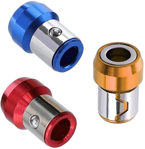 6,35 mm Schraubendreher Bit Magnetring Magnetizer Ring Metall Rot Gelb Blau Schraube Magnethalter 3 STÜCKE Hardware Werkzeuge DIY Handarbeit Reparaturwerkzeuge
