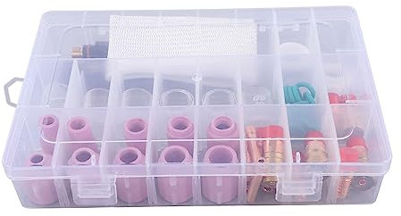 Accessoires de Torche de Soudage Tig 18 Wp17 pour équipement de Pistolet pour Pistolet, Buse de Soudage pour Verre de Pistolet pour Support, Connecteur en Céramique, 26 Kits, 56