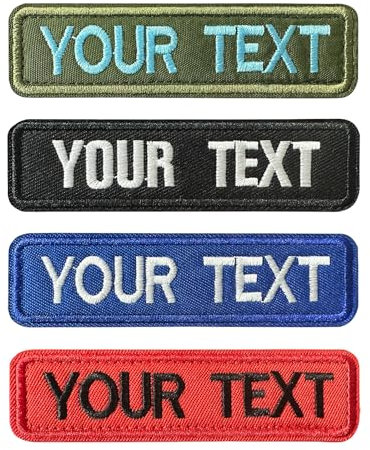 Juego de 2 piezas de parches de nombre personalizados, etiquetas de nombre de Bordado personalizadas, Chaqueta, ropa, Mochila, Chaleco, Correa de perro, parches de nombre táctico