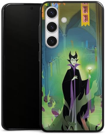 Slim Case extra dünn kompatibel mit Samsung Galaxy S24 Silikon Handyhülle schwarz Hülle Maleficent Dornröschen Disney