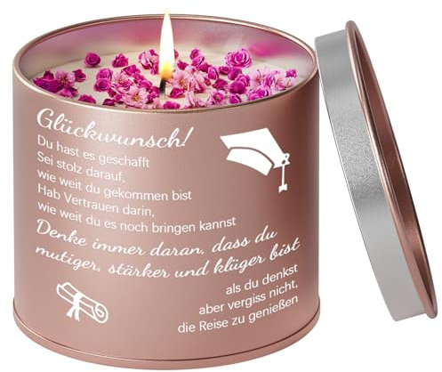 Abi 2025 Geschenk, Duftkerzen in Metalldosen Schulabschluss Geschenk, Abitur Geschenke, Geschenke für Freundin Tochter Klassenkamerad zum Schulabschluss, Geschenke Zum Abitur-2