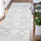 TOPICK Läufer Flur Waschbar Küche Läufer Modern Geometrischer Teppich Dünner Antibakterieller Faltbar rutschfest Teppich für Brücken Schlafzimmer Wohnzimmer Tisch Flur Eingangsbereich 60x180cm Grau