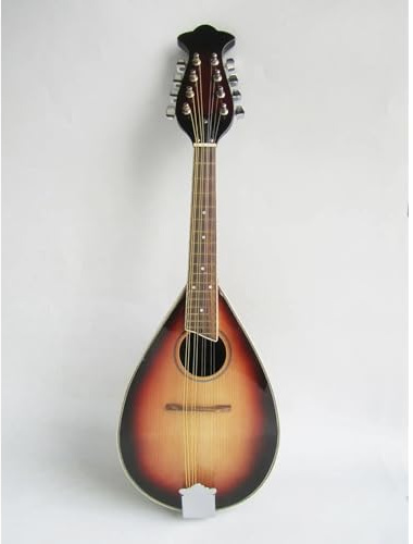 Handgefertigtes Mandolinen-Musikinstrument Aus Massivholz In Sunburst(Orange)