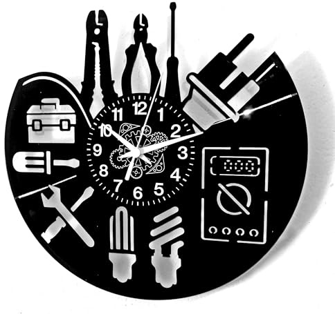 Instant Karma Clocks | Wanduhr | Elektriker | Geschenkidee für Herren Handmade Hobby | Dekoration für Haus und Labor