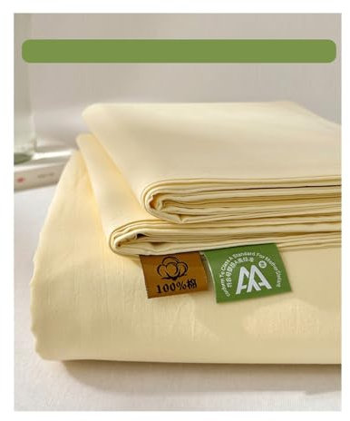 Bettlaken Haustuch Betttuch aus 100% Gewaschener Baumwolle ohne Gummizug Superweiche und Atmungsaktive in vielen Größen und Farben(Beige,200x230cm)