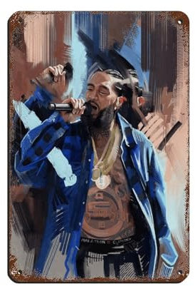Nipsey Hussle HD-Poster (17) Blechschild, Vintage, Metall, Pub, Club, Café, Bar, Zuhause, Wandkunst, Dekoration, Poster, Retro, 20 x 30 cm