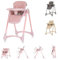 Chipolino seggiolone Candy Shop, 4 ruote, regolabile, poggiapiedi, pieghevole, colori:rosa